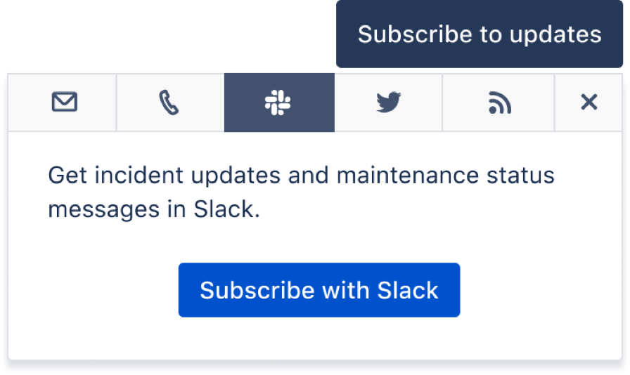 Slack 内のサブスクリプション チャンネル