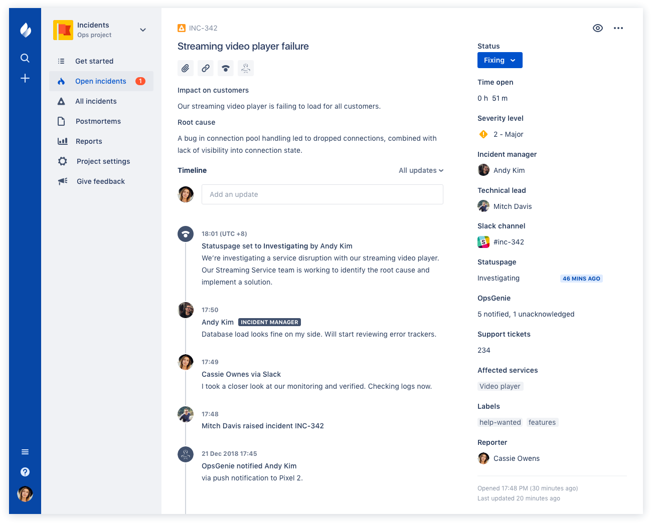 Jira Ops screenshot