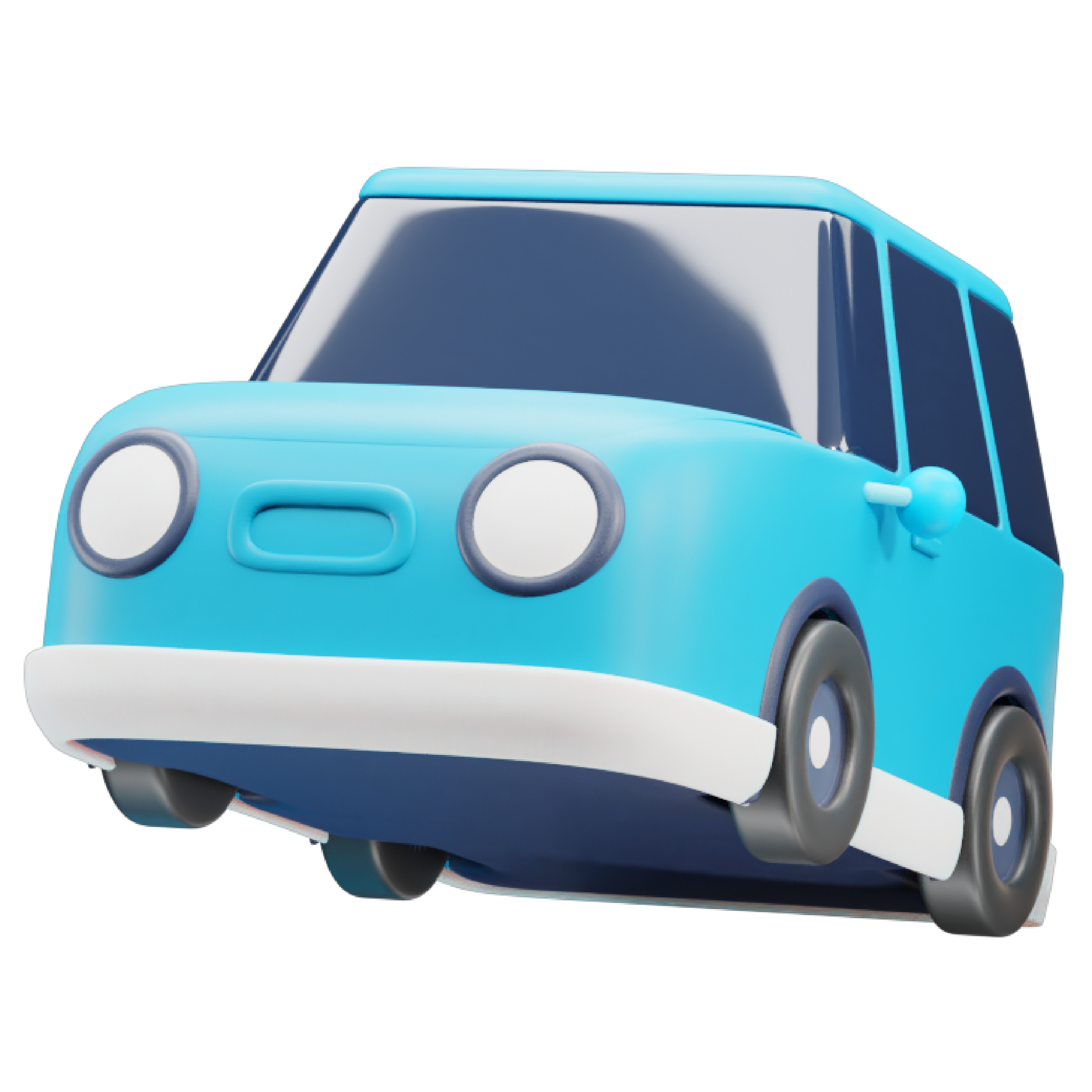 Illustration of a blue car