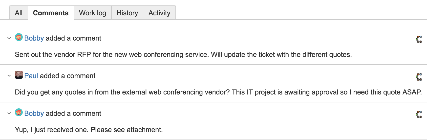 Screenshot of notification
