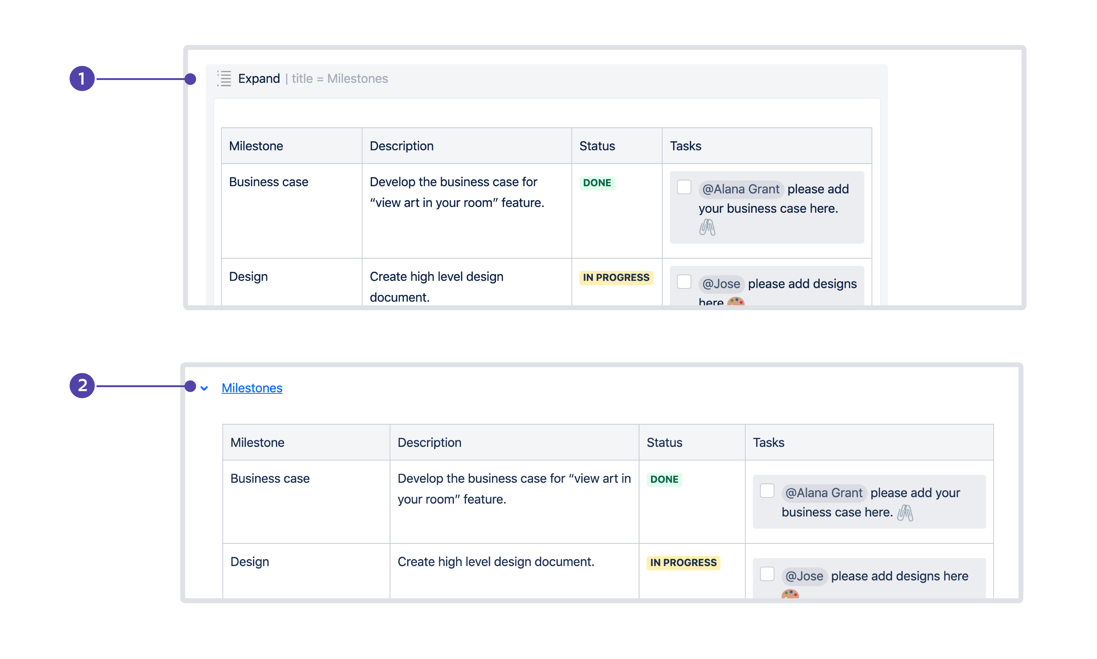 how to use confluence to create a date