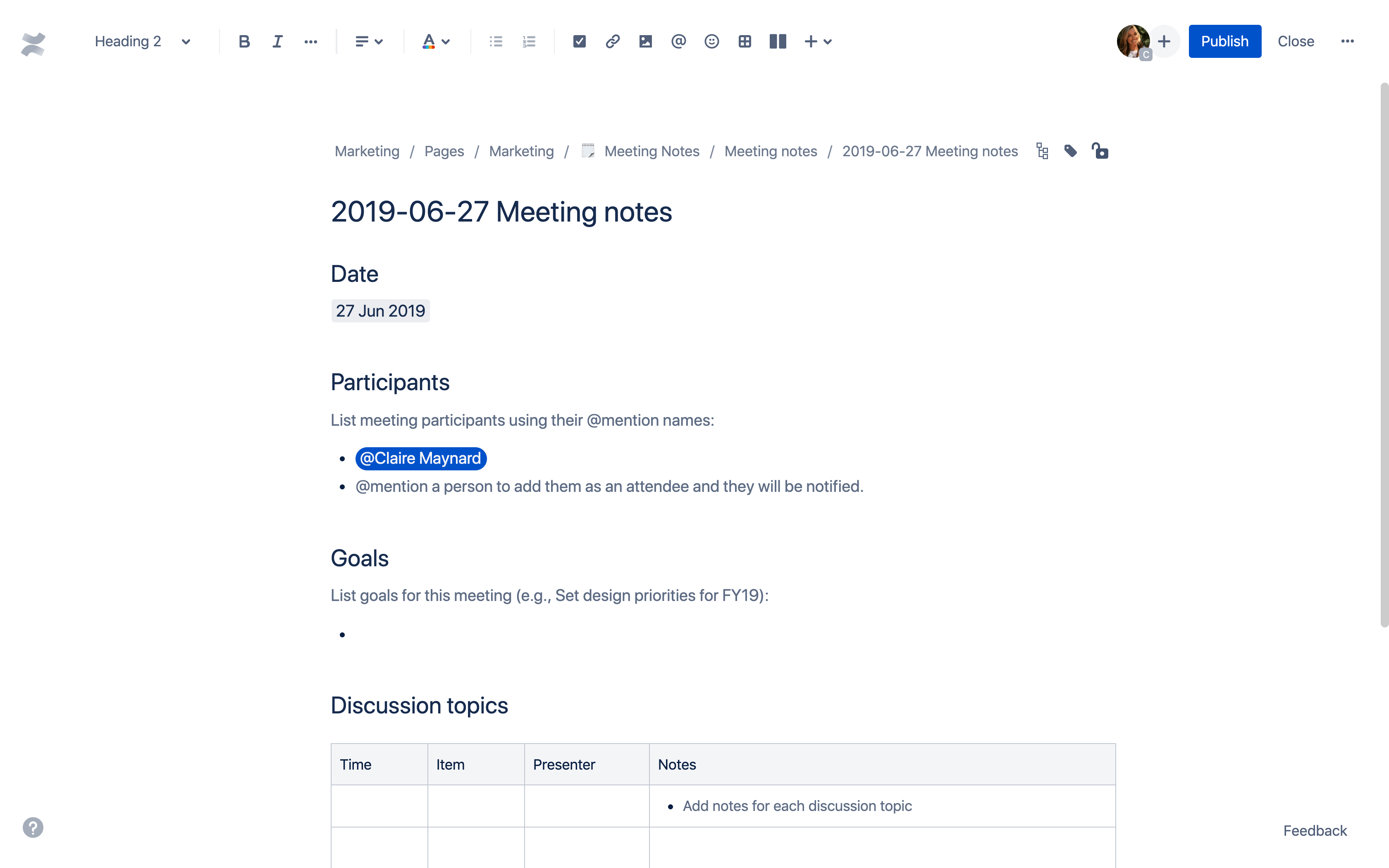 meeting notes