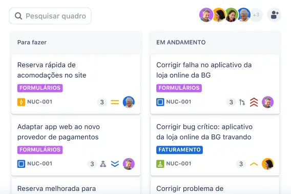 Visualização Quadro no Jira