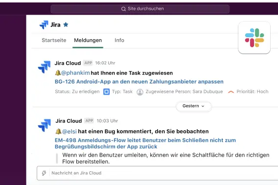 Integration von Slack und Jira