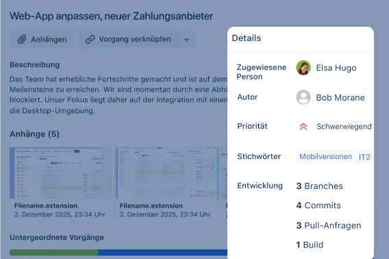 Aufgabendetails in Jira