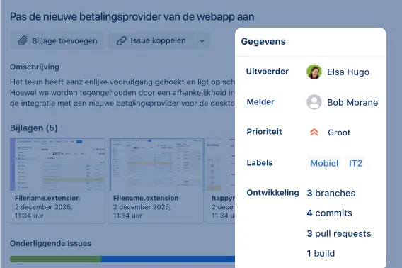 Taakgegevens in Jira