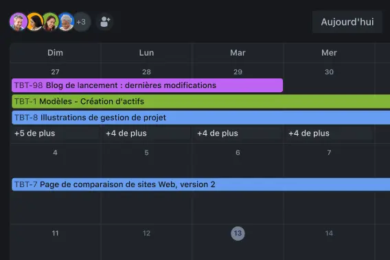 Vue Calendrier dans Jira