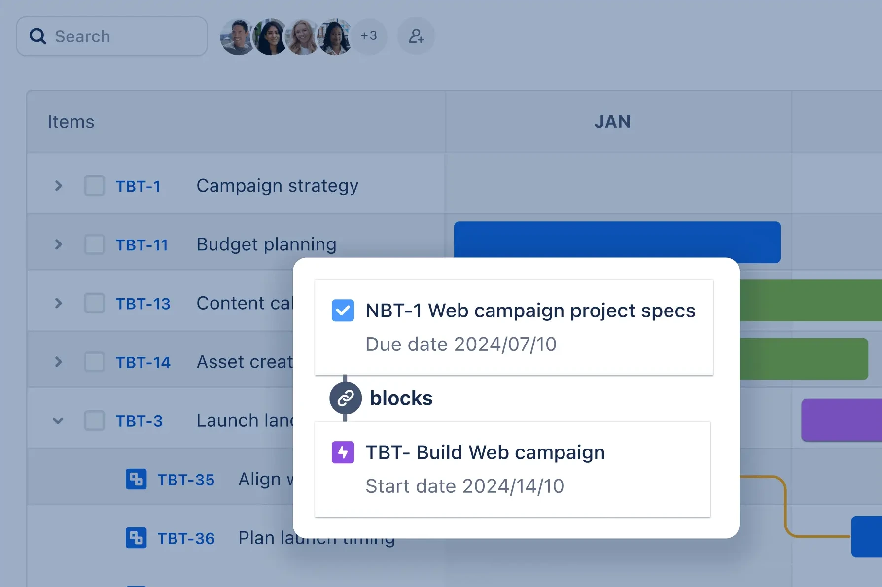 Jira での依存関係のマッピング