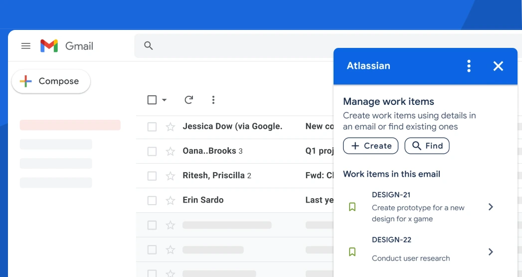 Jira と Gmail の統合