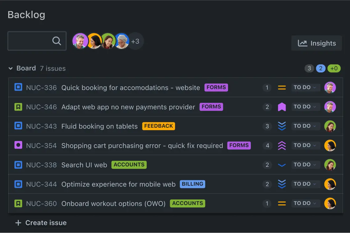 Vista Backlog in Jira